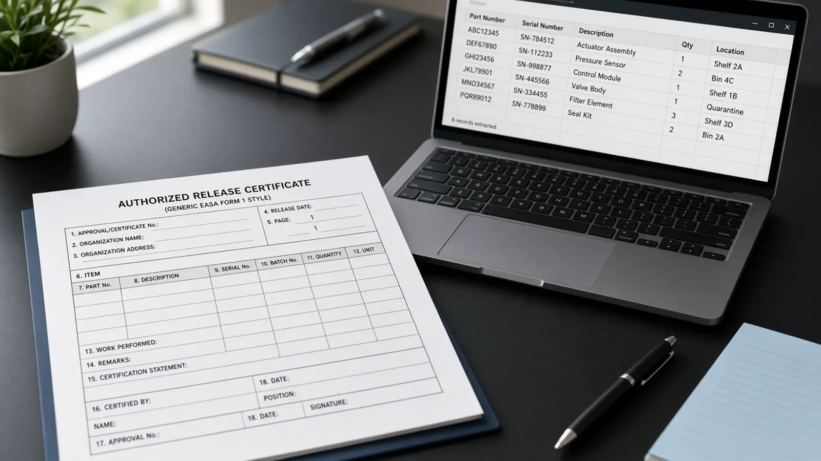 Cover Image for How to Extract an EASA Form 1 with ChatGPT
